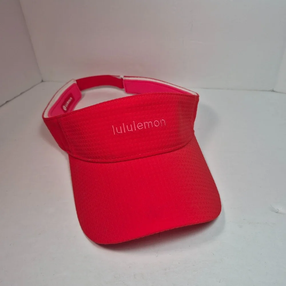 Lululemon All-Sport Visor Removable Sweatband Lulu Red One Size Adjustable